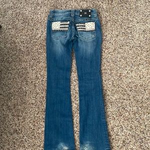 Miss me American flag bootcut jeans